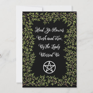 Wiccan Rede Pentagram Uitnodiging