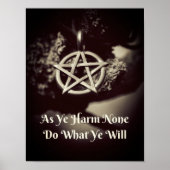 Wiccan Rede Quote Poster as Ye Harm Geen (Voorkant)