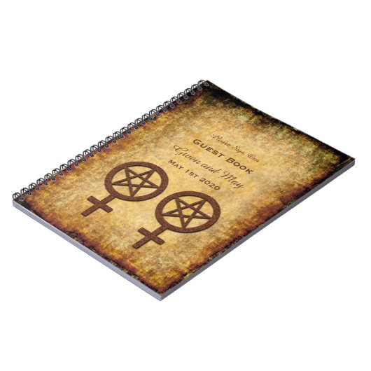 Wiccan Rustic Lesbian Handfasting Guest Book Notitieboek (Linkerzijde)
