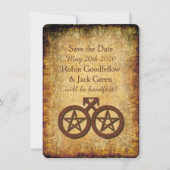 Wiccan Rustic Save the Date Card Gay Handfastings (Voorkant)