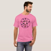 Wiccan Star en Butterflies T-shirt (Voorkant volledig)
