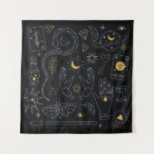 Wiccan-symbolen Wandkleed (Voorkant)