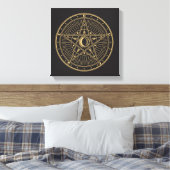 Wiccan-symbool Canvas Afdruk (Insitu (Slaapkamer))
