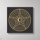 Wiccan-symbool Canvas Afdruk (Voorkant)