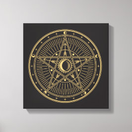 Wiccan-symbool Canvas Afdruk