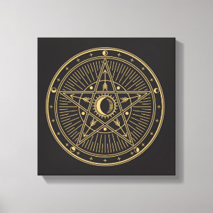 Wiccan-symbool Canvas Afdruk