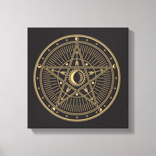 Wiccan-symbool Canvas Afdruk (Voorkant)