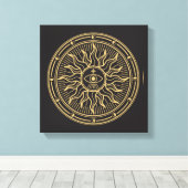 Wiccan-symbool Canvas Afdruk (Insitu (Houten vloer))