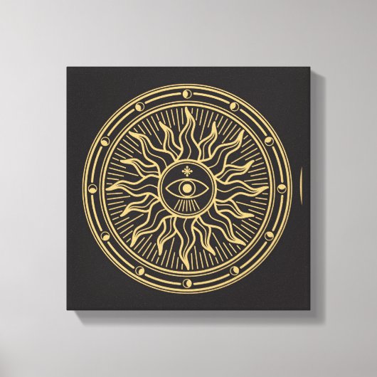 Wiccan-symbool Canvas Afdruk (Voorkant)
