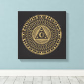 Wiccan-symbool Canvas Afdruk (Insitu (Houten vloer))