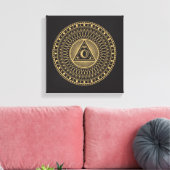 Wiccan-symbool Canvas Afdruk (Insitu (Woonkamer))
