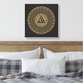 Wiccan-symbool Canvas Afdruk (Insitu (Slaapkamer))