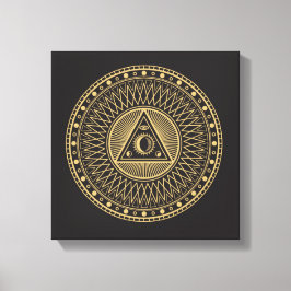 Wiccan-symbool Canvas Afdruk
