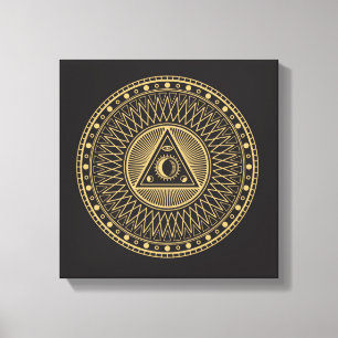 Wiccan-symbool Canvas Afdruk