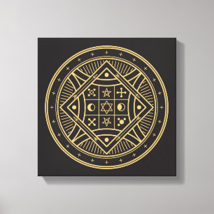 Wiccan-symbool Canvas Afdruk