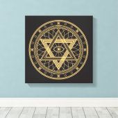 Wiccan-symbool Canvas Afdruk (Insitu (Houten vloer))