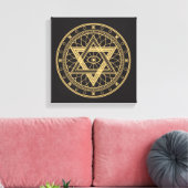 Wiccan-symbool Canvas Afdruk (Insitu (Woonkamer))