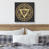 Wiccan-symbool Canvas Afdruk (Insitu (Slaapkamer))