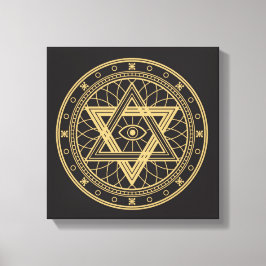 Wiccan-symbool Canvas Afdruk