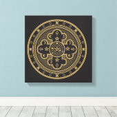 Wiccan-symbool Canvas Afdruk (Insitu (Houten vloer))