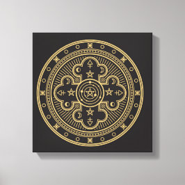 Wiccan-symbool Canvas Afdruk