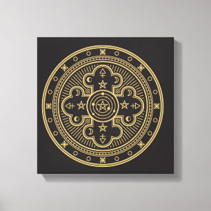 Wiccan-symbool Canvas Afdruk