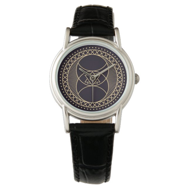 Wiccan-symbool Horloge (Voorkant)
