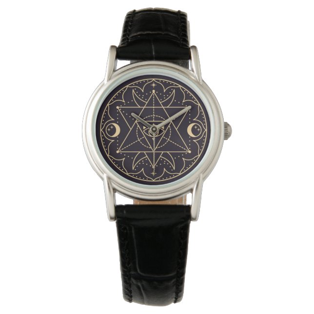 Wiccan-symbool Horloge (Voorkant)