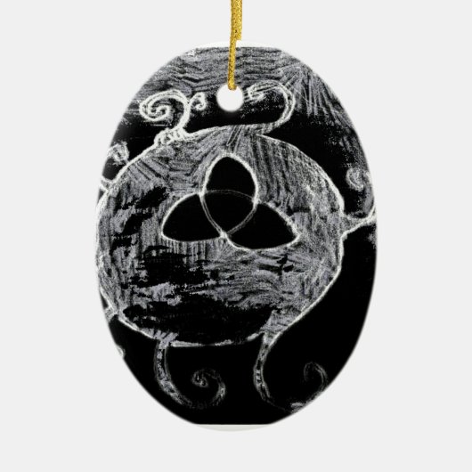 wiccan symbool voor de heksen keramisch ornament (Voorkant)