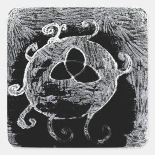 wiccan symbool voor de heksen vierkante sticker