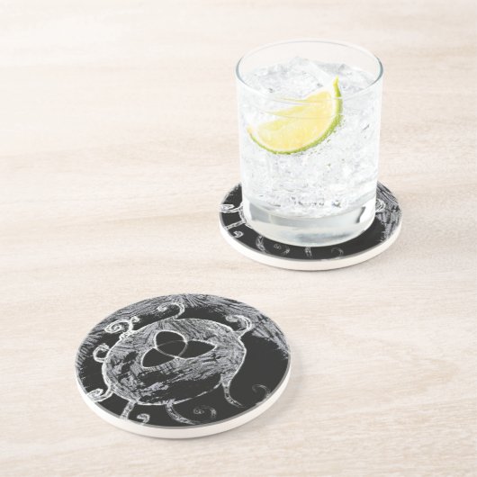 wiccan symbool voor de heksen zandsteen onderzetter (Zijkant)