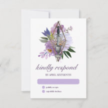 Wiccan Union Handfasting Paars Floral Elegant