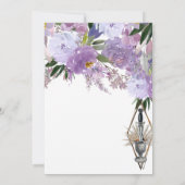 Wiccan Union Paars Floral Vrijgezellenfeest Kaart (Achterkant)