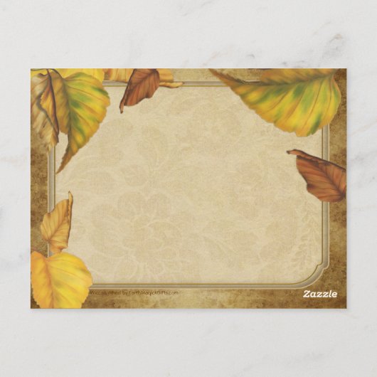 Wiccan Wheel of the Year Briefkaart (Achterkant)