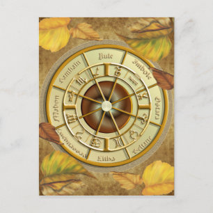 Wiccan Wheel of the Year Briefkaart