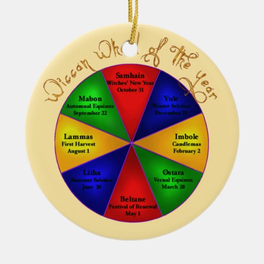 Wiccan Wheel of the Year Ornament (Voorkant)