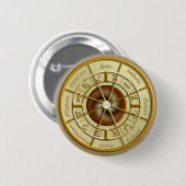 Wiccan Wheel of the Year Ronde Button 5,7 Cm (Voorkant /achterkant)