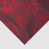 Wiccan, wicca, pagan, triquetra, pentakel, drievou tissuepapier (Detail)