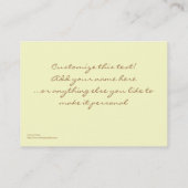 Wiccan-wiel met Pentacle-profielkaart Visitekaartje (Achterkant)