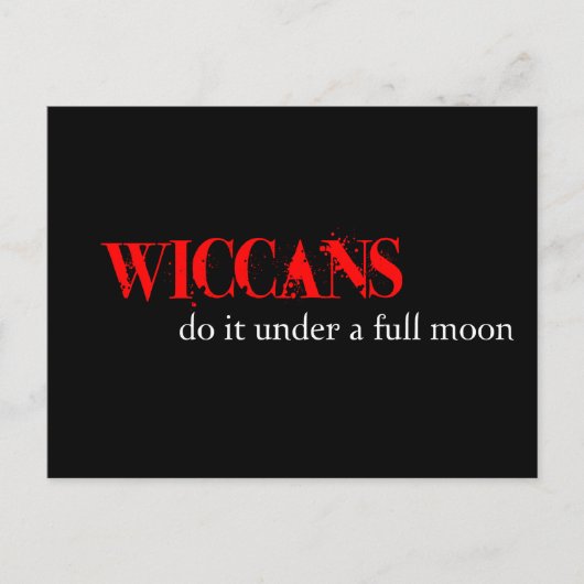 Wiccans doen het onder volle maan. briefkaart (Voorkant)