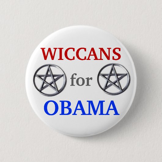 Wiccans voor de knop Obama 2012 Ronde Button 5,7 Cm (Voorkant)