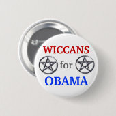 Wiccans voor de knop Obama 2012 Ronde Button 5,7 Cm (Voorkant /achterkant)