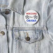 Wiccans voor de knop Obama 2012 Ronde Button 5,7 Cm (In situ)