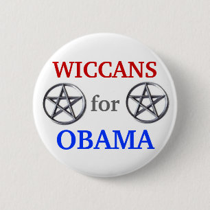 Wiccans voor de knop Obama 2012 Ronde Button 5,7 Cm