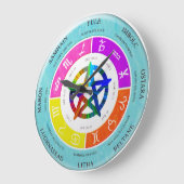 wiccawiel van het jaar met pentagramklok grote klok (Hoek)