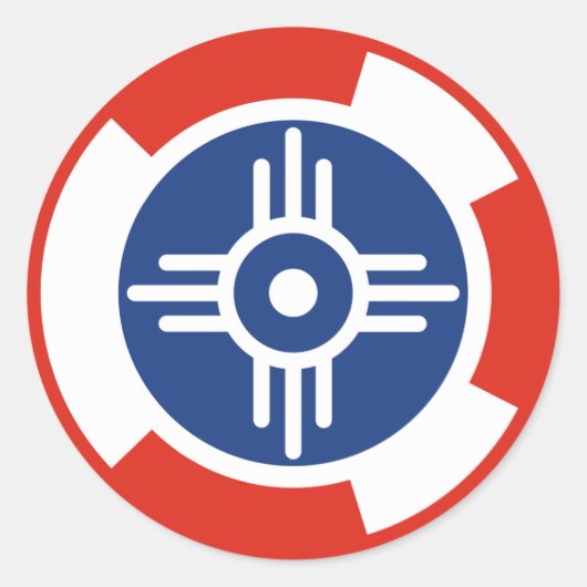Wichita Air Squadron Roundel Ronde Sticker (Voorkant)