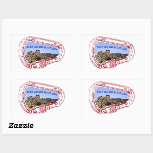 Wichita bergbeklimmen Carabiner Rechthoekige Sticker (Vel)