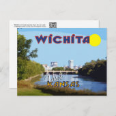 Wichita, bezoek Kansas Briefkaart (Voorkant / Achterkant)