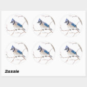 Wichita County, Texas. Blue Jay Ronde Sticker (Vel)