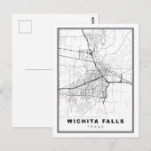 Wichita Falls Kaart (Voorkant / Achterkant)